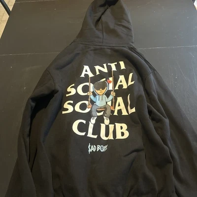 Anti Social Social Club x Sad Boyz Swing Hoodie size L Authentic  - Image 1 of 4