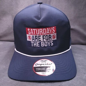 Barstool Sports Hat Cap Snap Back Blue Saturdays Are For The Boys Embroidered - Picture 1 of 4