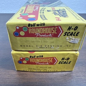 HO Roundhouse 5071 + 5020 50' Business Car Baggage Baltimore & Ohio New In Box  - Picture 1 of 8