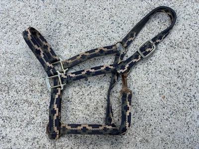 Halter estampado navajo azul marino tamaño completo con óxido - MUY USADO Foto 1 de 4