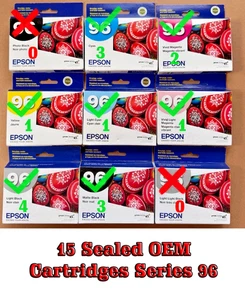 LOT OEM GENUINE Epson 96 T096 ink For R2880 Sets T0962-693-964-965-966-967-968 - Picture 1 of 7
