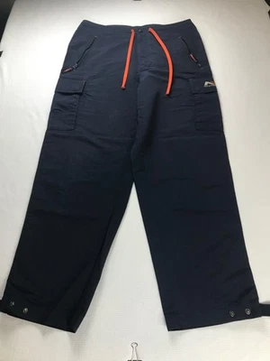 Pantalones cortavientos Nautica Sport Tech NST de colección azul marino nailon talla grande broches de presión de carga Foto 1 de 4