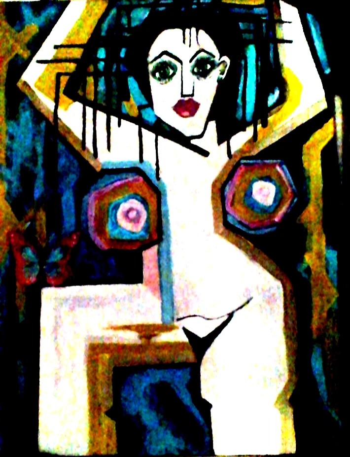 Pintura Original Mujer Desnuda Abstracto Moderno Grande 18x24 Arte por pb        Foto 1 de 4