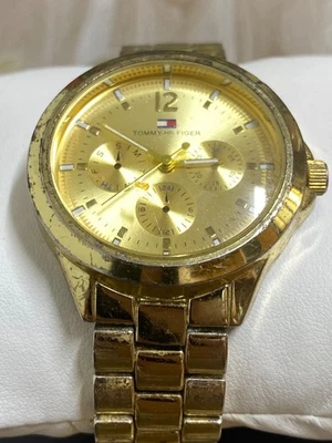 Tommy Hilfiger Lars 1792060 Gold-Tone Stainless Steel Men’s Watch- Parts/Repair - Image 1 of 4