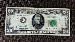 1963 A SERIES TWENTY DOLLAR FEDERAL RESERVE STAR NOTE (Lower Number) - Picture 1 of 7