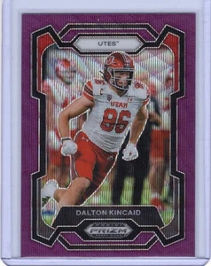DALTON KINCAID 2024 Prizm Draft Picks PURPLE WAVE #12 BUFFALO BILLS Utah - Picture 1 of 2