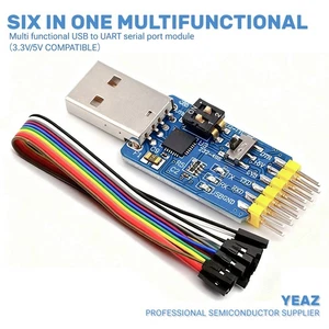 Módulo USB a UART CP2102 6 pulgadas - Convertidor serie TTL/RS485/RS232 automático - Recuperar - Imagen 1 de 7