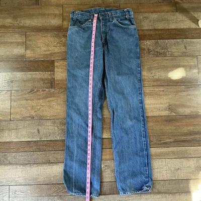 70s VINTAGE Levi's 501 Orange Tab Jeans USA Made 34x34 Button Fly Denim #521015 - Image 1 of 4