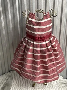 Jona Michelle, Girls Holiday Dress Red Stripe Size 6 - Picture 1 of 12