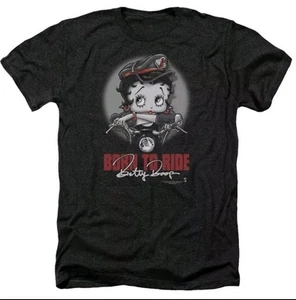 BETTY BOOP BORN TO RIDE Licensed Women's Graphic Tee Shirt - XL - Picture 1 of 1