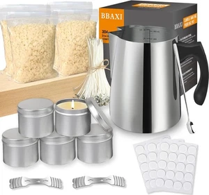 Candle Making Kit Supplies Tools - Soy Beeswax DIY Crafts Kit, Black  - Picture 1 of 7