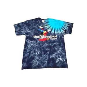 Camiseta Walt Disney World 2017 Para Hombre 2XL Azul Tie Dye Mickey Mouse Manga Corta - Imagen 1 de 8