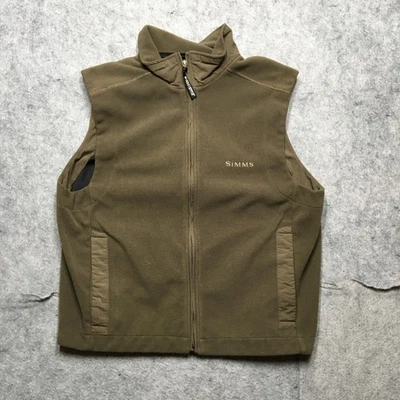 Simms Vest Mens Small Green Gore Windstopper Fleece Full Zip Fishing Outdoor - Image 1 of 4