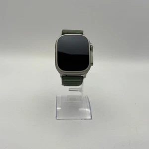 Apple Watch (Ultra) 49mm Titanium w/ Green Alpine Loop (LTE) - Excellent Cond. - Picture 1 of 4