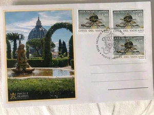 VATICANO-SEDE VACANTE 2025- 3 Valori con annullo speciale 28/04/2025 - Foto 1 di 1