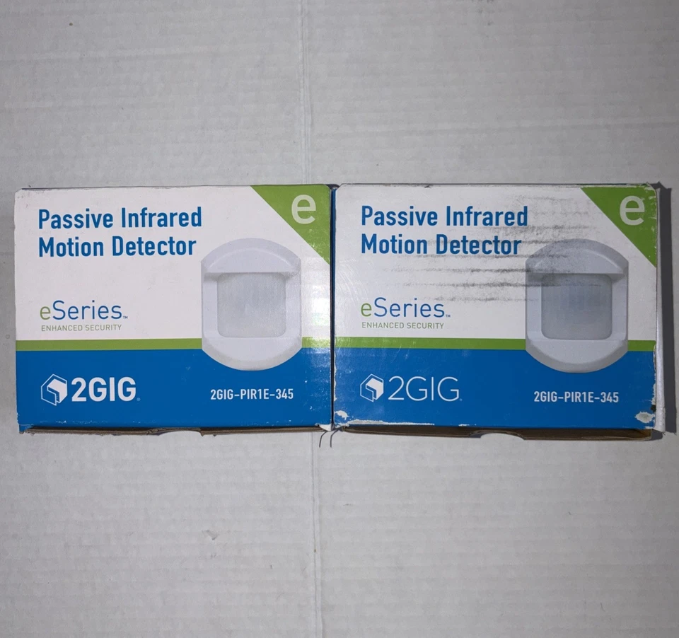 (TWO) 2gig eSeries 2GIG-PIR1e-345 Encrypted Infrared Motion Detector (Lot Of 2) - Image 1 of 3
