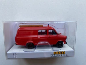 Brekina 34160 Ford Transit, rojo/negro, 1970, bomberos, modelo 1:87 (H0) - Imagen 1 de 1