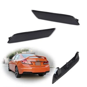 Smoke Bumper Reflector Set For 2013-2015 Honda Civic Rear Left & Right Side Pair - Foto 1 di 8