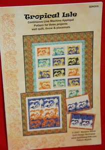 Tropical Isles quilt pattern dolphins, palms Quilt Design Northwest #Q208 (85) - Picture 1 of 3