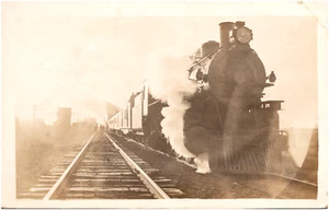 Train #895 at Prairie View Railroad Depot Kansas KS 1910s RPPC Postcard Photo - Picture 1 of 2