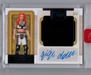 2024 Panini Three Count WWE Gigi Dolin Jumbo Memorabilia Auto Blue #'ed 15/49 - Picture 1 of 1