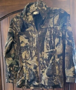 Columbia Sports Jacket Boys Kids Youth Medium Camo Camouflage Fleece Zip Hunting - Picture 1 of 5