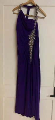 Vestido largo con lentejuelas púrpura Night Moves by Allure - Talla 4 Foto 1 de 4