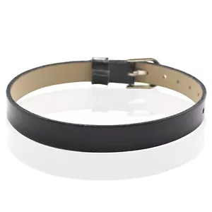 10 Black Plain Style Faux Leather Bracelet Wristband Fit 8mm Slide Charms DIY - Picture 1 of 7
