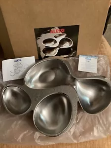 Alessi RA04 Baby boop Design Ron Arad 2000 Stainless Steel Italy 4 Part Bowl NWB - Picture 1 of 12