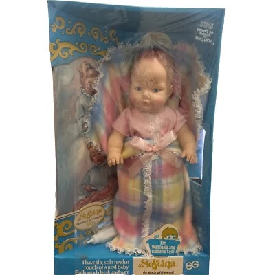 Boneca Softina Bebê Vintage - Nova na Caixa - Joia Publicitária dos anos 1960! - Imagem 1 de 4