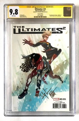 ULTIMATES 2 #3 CGC SS 9.8 HANS VARIANT SIGNED STEPHANIE HANS 2017 AMERICA CHAVEZ - Image 1 of 4