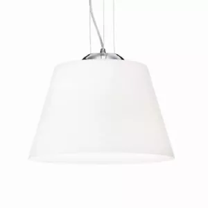 Lampadario sospensione moderna vetro Bianco Stile Murano LUCE Cylinder Ideal LUX - Foto 1 di 9