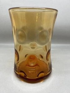 Vintage Thomas Webb Bernstein Old English Bulls Eye Design Glas Vase 50er Jahre (P-4224 302) - Bild 1 von 9
