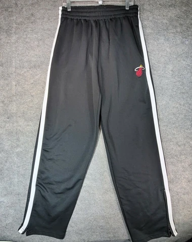 Miami Heat Pants Mens Medium Sweatpants NBA Ankle Zip Jogger Black Size M Cover