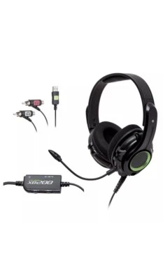 GamesterGear Cruiser XB200 2.0 Stereo Gaming Headset Headphone w/mic Black - Image 1 of 3