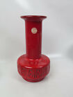 11601: Fohr Keramik Vase 373-18 rot aus den 70er Jahren Vintage, 18 cm H