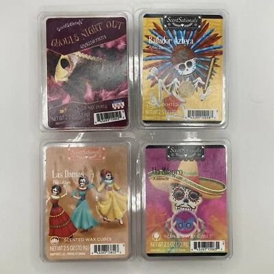 Day of the Dead Fragrance Wax Cube Melts Miracle Ladies Aztec Ghouls Lot Of 4 - Image 1 of 4