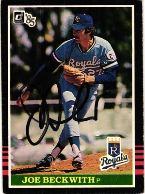 Joe Beckwith #541 Signed 1985 Donruss MLB Baseball Card Royals AUTO RIP - Image 1 of 2