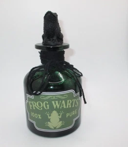 NEW Halloween Frog Warts Glass Potion Bottle - Bild 1 von 5
