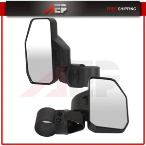 (L+R) Espejos retrovisores jaula antivuelco de 1,5"-2" para UTV ATV Polaris Yamaha Honda negros - Imagen 1 de 12