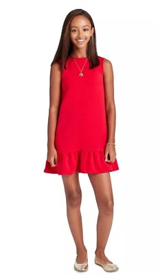 Vestido de festa Vineyard Vines meninas ponte sem mangas vermelho calypso: tamanho P novo sem etiquetas $80 - Imagem 1 de 4
