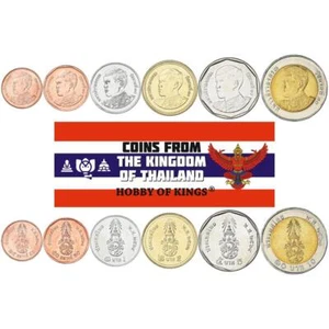 Thailand | 6 Coin Set | 25 50 Satang 1 2 5 10 Baht | 2018 - 2024 - Picture 1 of 3
