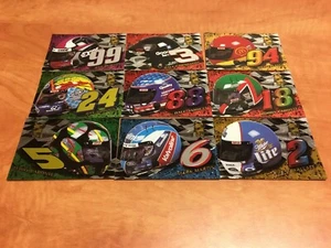 Press Pass VIP 1998 Headgear Card Set 1-9 Earnhardt Gordon Wallace - Picture 1 of 2