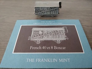  Franklin Mint Pewter FRENCH 40 ET 8 BOXCAR - World's Greatest Railroad - Picture 1 of 2