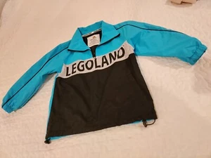 Legoland California 1/4 Zip Pullover Windbreaker Jacket Blue S Pocket Theme Park - Picture 1 of 12