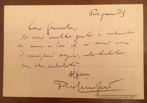 Cartolina autografa di Falcone Lucifero - Picture 1 of 1