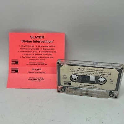 Slayer ‎Divine Intervention 1994 Cassette Promo Thrash Speed Metal 90s - Image 1 of 4