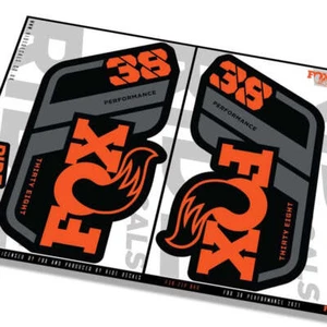 Fox 38 Performance 2021 Fork Decals - Orange - Licensed by Fox - Picture 1 of 4