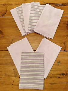 Waverly Garden Room Cottage Collection Napkins Purple Solid Stripe Fabric NWOT - Imagen 1 de 5