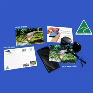 Crocodile Postcard & Microfibre Cloth Australian Animal Card Australia Made - Picture 1 of 3